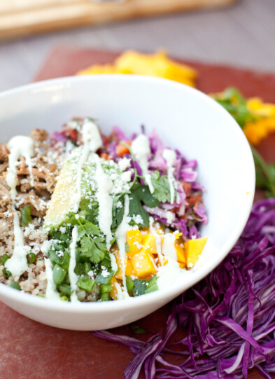 Crispy Carnitas Quinoa Bowl