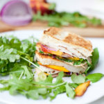 Turkey Peach Bacon and Brie Panini