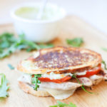 A chicken pesto panini