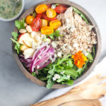 Waldorf Quinoa Arugula Salad www.Lillieeatsandtells.com