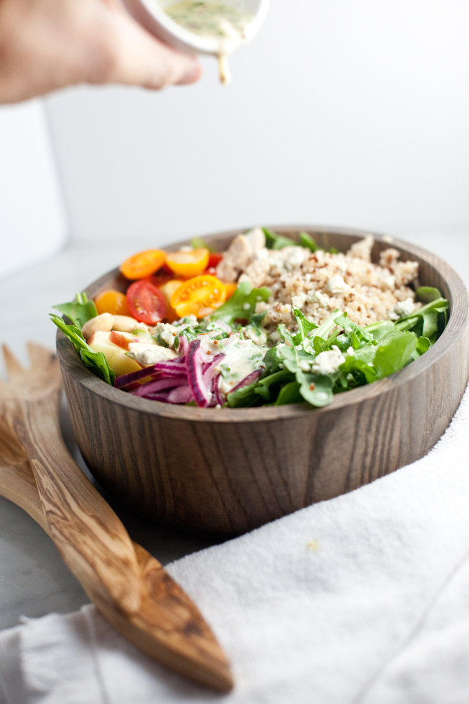 Waldorf Quinoa Arugula Salad www.Lillieeatsandtells.com