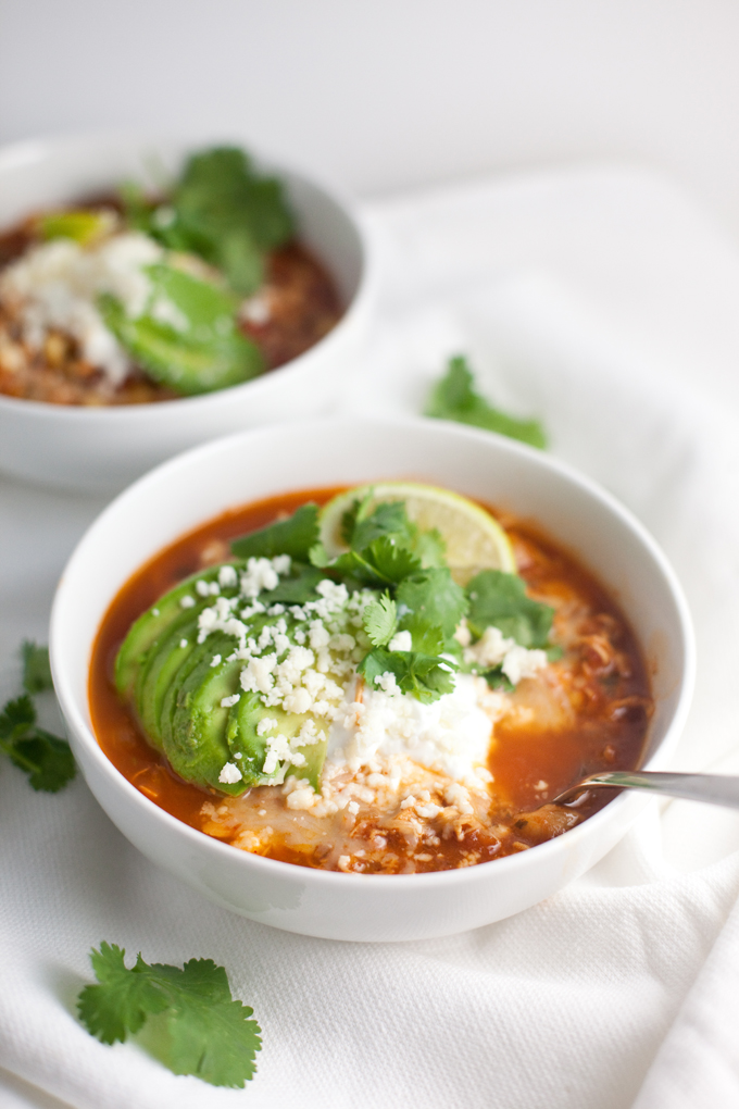 Healthy Chicken Tortilla Soup www.lillieeatsandtells.com