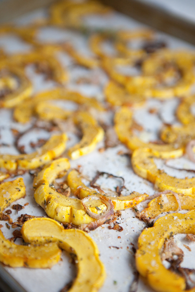 Lemon Parmesan Roasted Delicata Squash. www.lillieeatsandtells.com