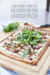 thin crust pizza with text overlay