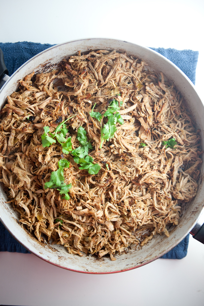 Easiest Slow Cooker Crispy Carnitas- So macro-friendly. Super low fat, high protein, and good in everything! www.lillieeatsandtells.com