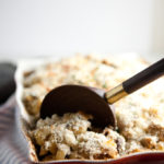 Skinny Macro Friendly Pasta Bake with chicken, mushrooms, spinach and cauliflower cream sauce