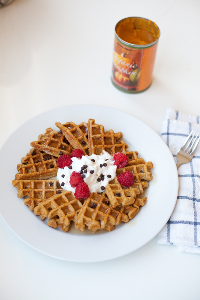 Macro Friendly Pumpkin Protein Waffles www.lillieeatsandtells.com