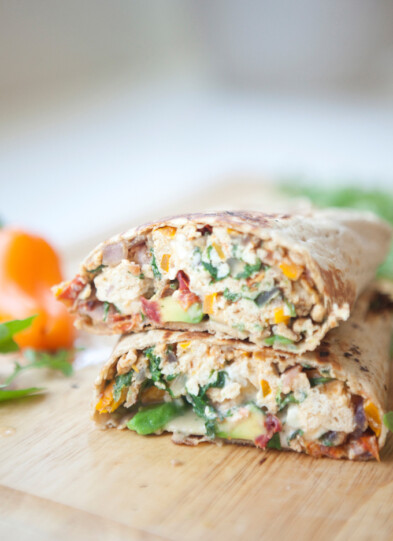 Egg White Wrap with feta and sundried tomato www.lillieeatsandtells.com