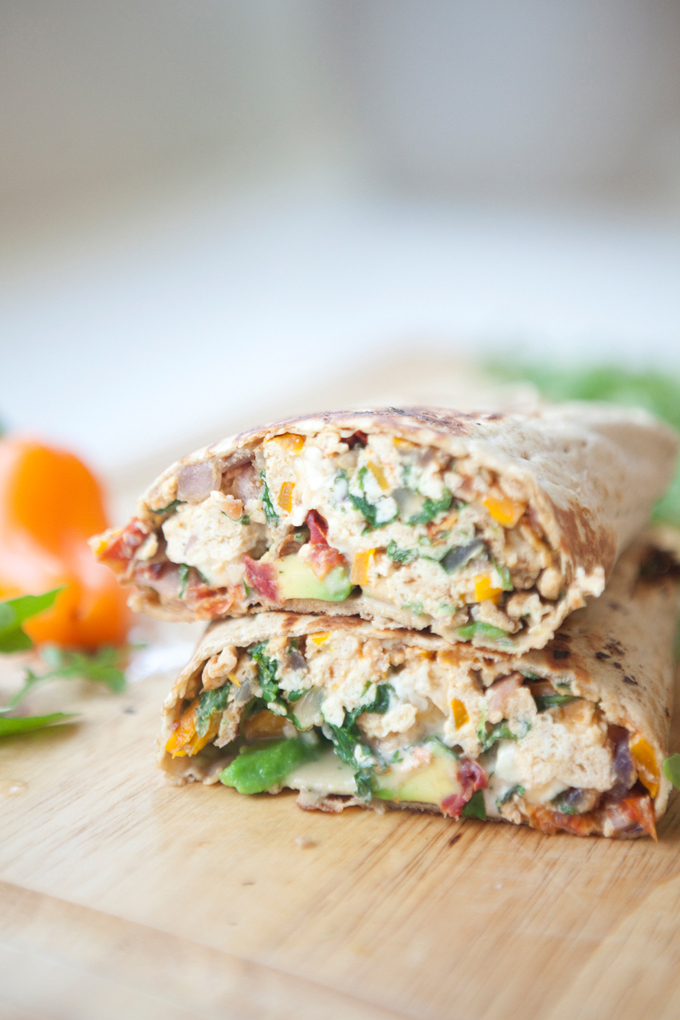 Egg White Wrap with feta and sundried tomato www.lillieeatsandtells.com