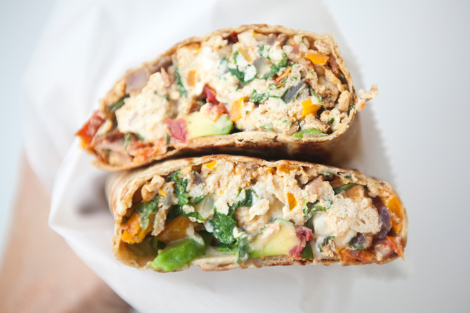 Egg White Wrap with feta and sundried tomato www.lillieeatsandtells.com
