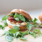Macro Friendly Caprese Chicken Sandwich with Roasted Tomatoes and light basil garlic aioli www.lillieeatsandtells.com