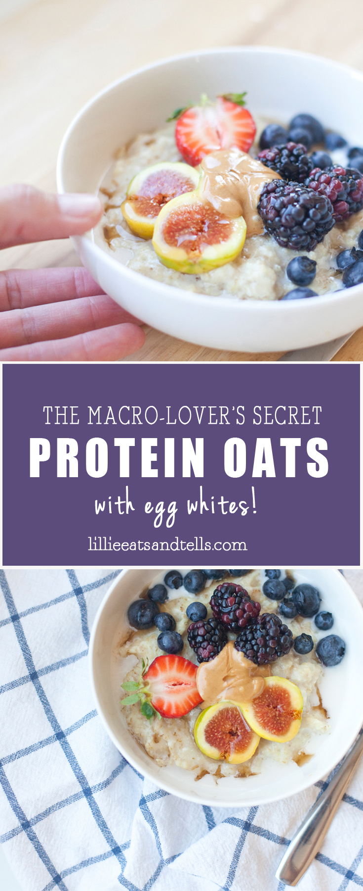 Protein Oatmeal with Egg Whites - www.liliieeatsandtells.com