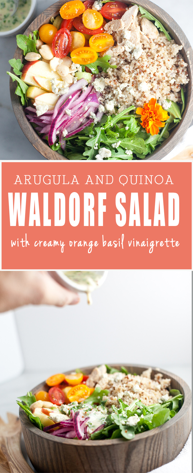 Arugula Quinoa Waldorf Salad www.lillieeatsandtells.com