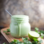 Lightened Up Creamy Cilantro Lime Ranch- SOOO macro friendly... you can pile it on!