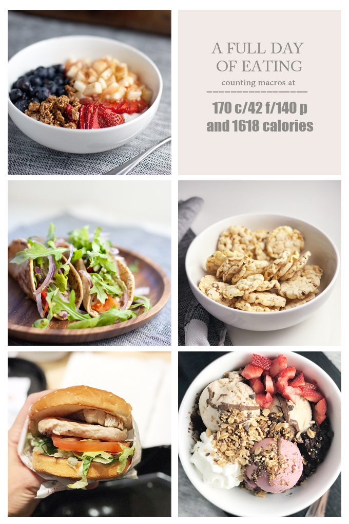 A full day of eating and tracking macros www.lillieeatsandtells.com