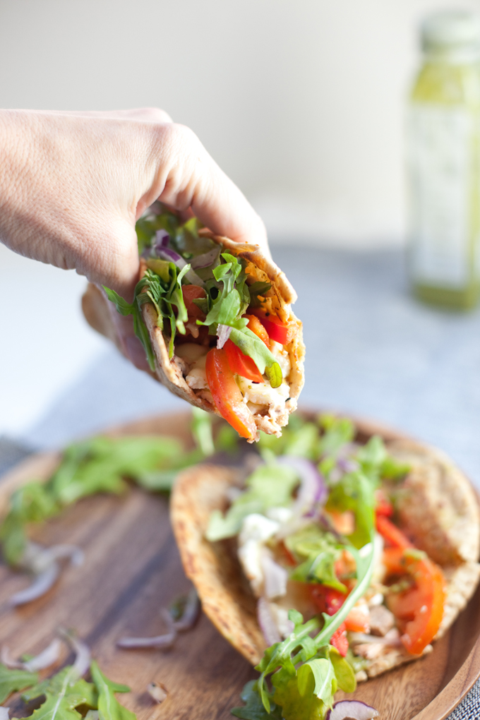 Macro Friendly Egg white and turkey sausage pita tacos www.lillieeatsandtells.com