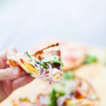 Chicken, Bacon, Peach and Blue Cheese Flatbread