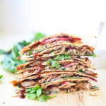 BBQ Pulled Pork Lavash Quesadilla www.lillieeatsandtells.com
