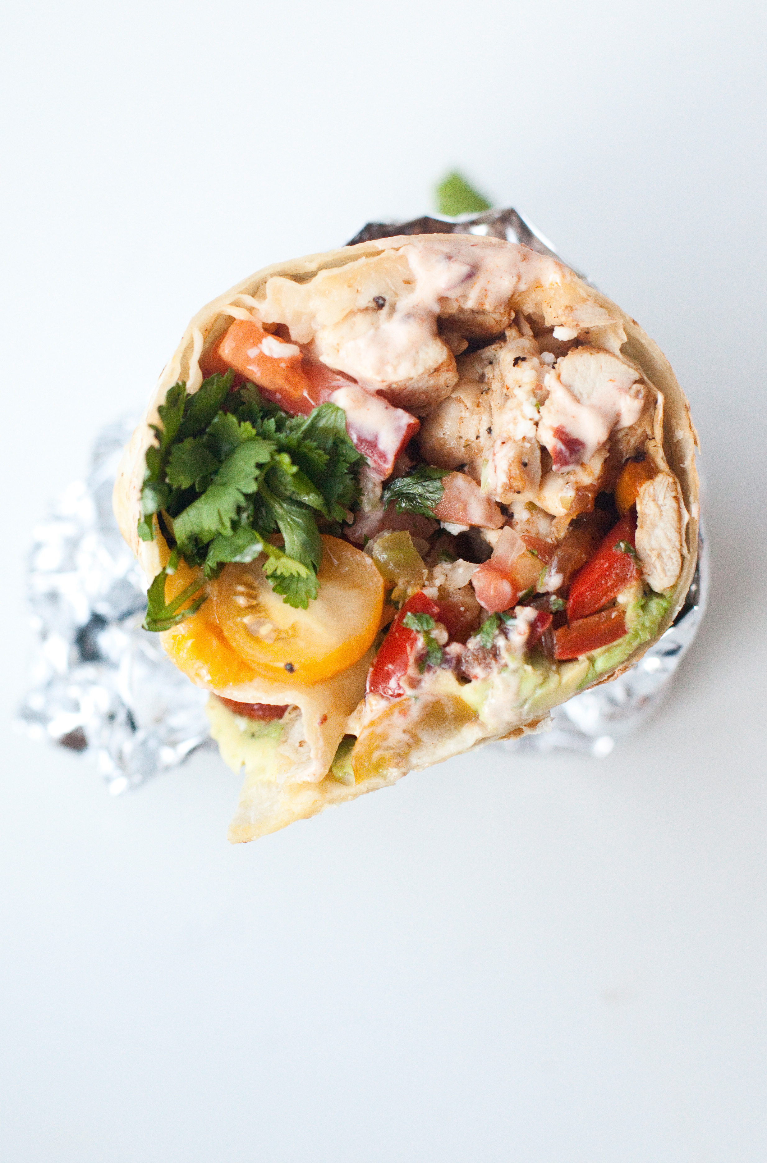 Giant Skinny Chicken Fajita Burrito www.lillieeatsandtells.com