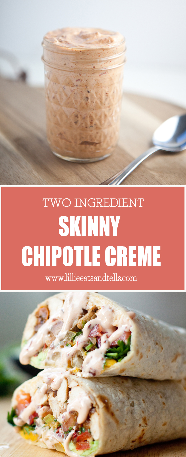 2 ingredient skinny chipotle creme www.lillieeatsandtells.com