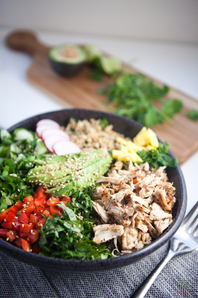 Cauliflower Rice Asian Chopped Salad www.lillieeatsandtells.com