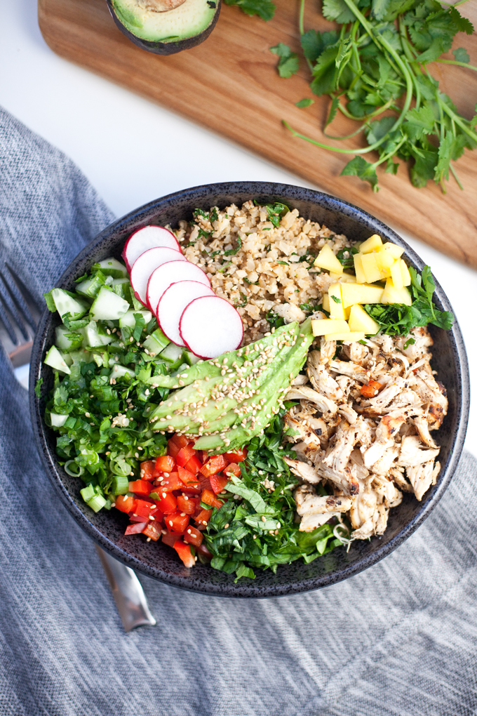 Cauliflower Rice Asian Chopped Salad www.lillieeatsandtells.com