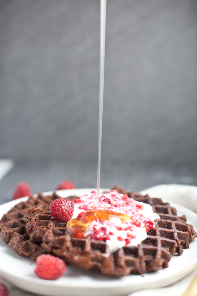 Kodiak and Lil Buff Chocolate Waffles www.lillieeatsandtells.com