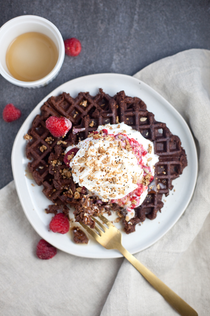 Kodiak and Lil Buff Chocolate Waffles www.lillieeatsandtells.com