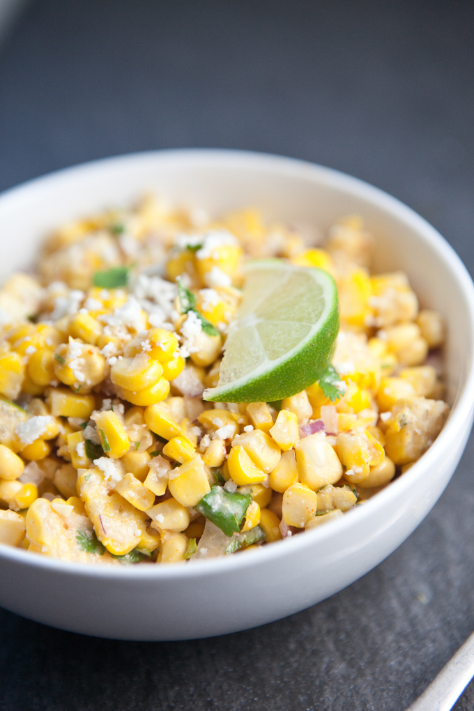Mexican Street Corn Salsa #macrofriendly #skinny #light #healthy www.lillieeatsandtells.com