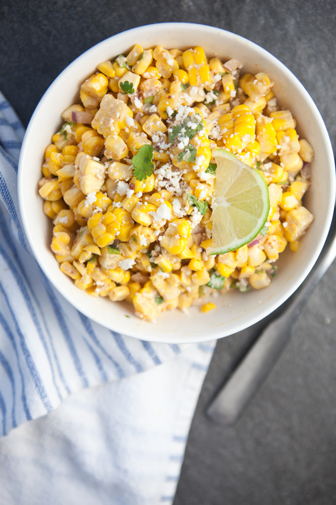 Mexican Street Corn Salsa #macrofriendly #skinny #light #healthy www.lillieeatsandtells.com