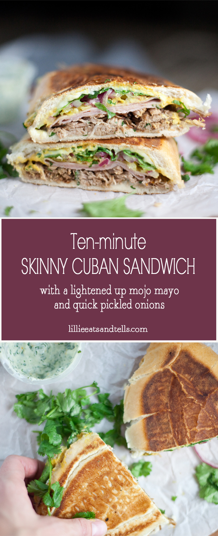 Ten Minute Skinny Cuban Sandwich www.lillieeatsandtells.com #macrofriendly #skinny #weightwatchers