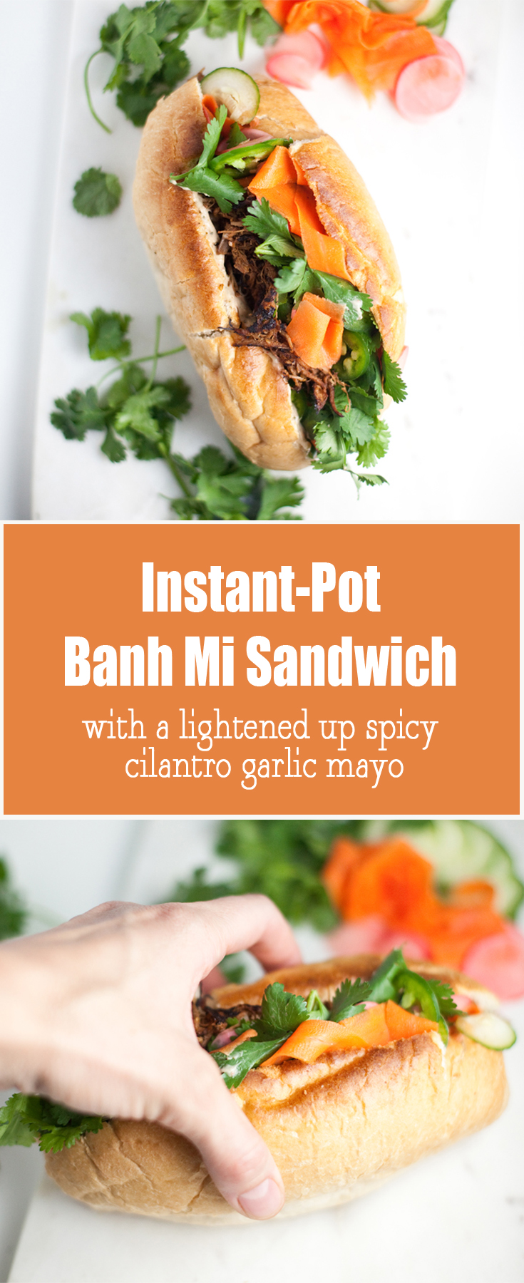 Lightened up Banh Mi Sandwich #macrofriendly #skinnyrecipes #weightwatchers #healthy #banhmi www.lillieeatsandtells.com