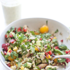 Summer Chopped Salad #macrofriendly #light #healthy www.lillieeatsandtells.com