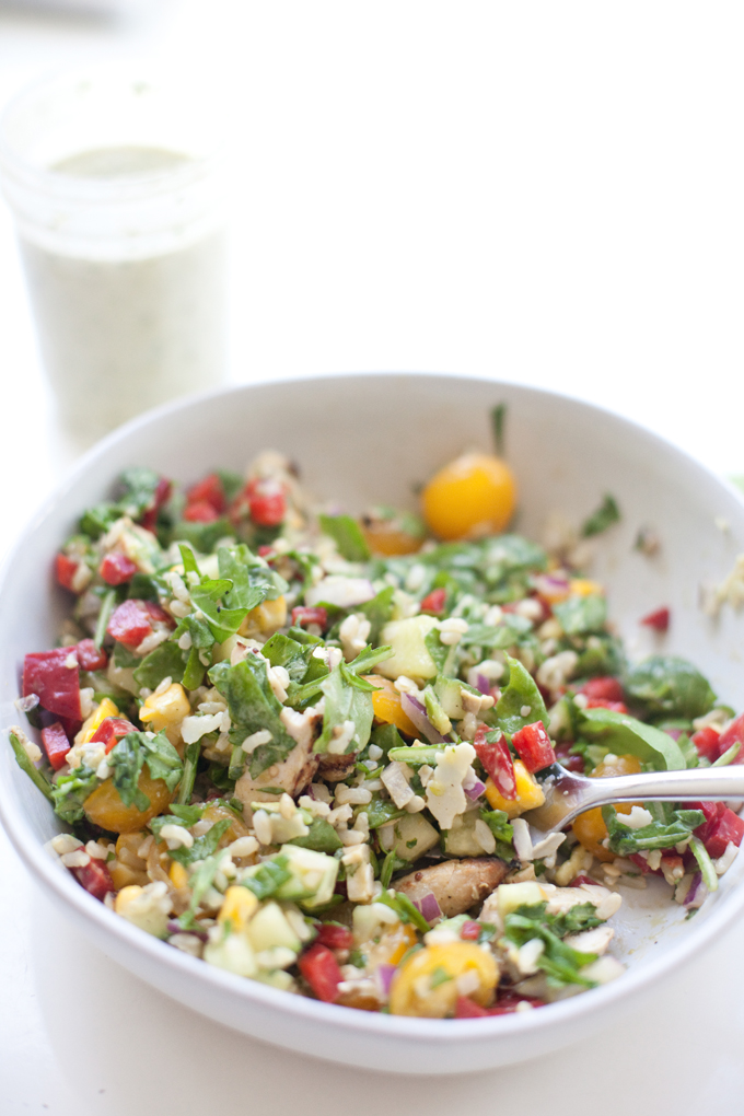 Summer Chopped Salad #macrofriendly #light #healthy www.lillieeatsandtells.com
