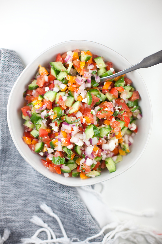 Greek Cucumber Feta Salsa #macrofriendly #skinny #healthy www.lillieeatsandtells.com