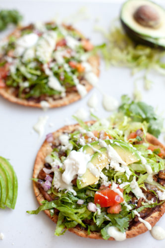 Low Carb Carnitas Tostada Pizzas www.lillieeatsandtells.com#macrofriendly #macrofriendlyrecipes #iifym #weightwatchersrecipes #cookinglight