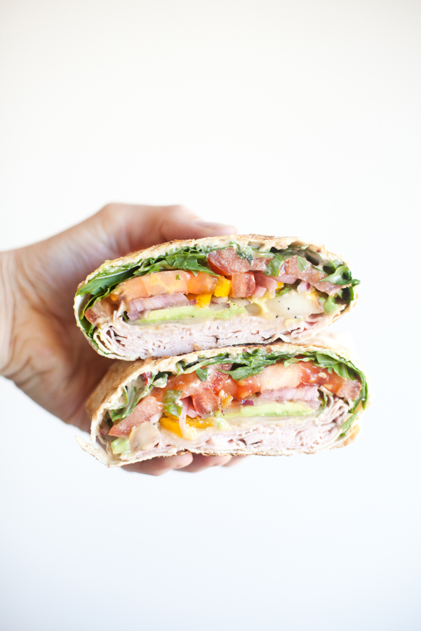 Turkey crunch wrap stacked