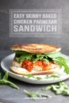 Chicken parmesan sandwich on a plate