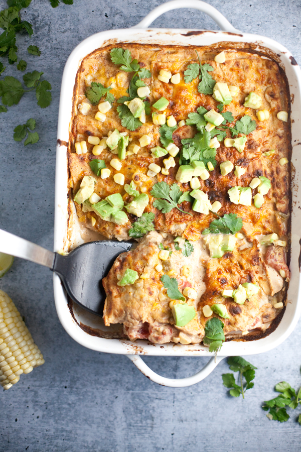 Creamy Green Chili Chicken Bake