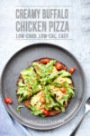 Low Carb Creamy Buffalo Chicken Pizza. www.lillieeatsandtells.com