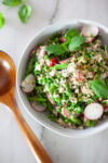 low-calorie with options to add more to this grain salad! www.lillieeatsandtells.com