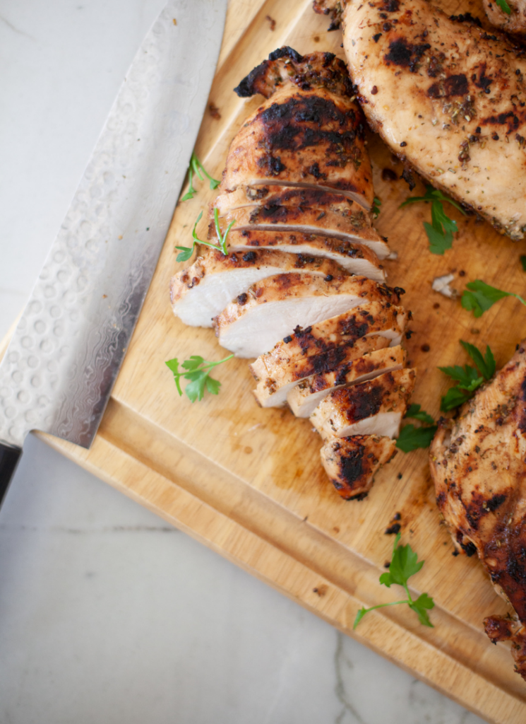 You'll love this easy balsamic herb marinated grilled chicken. www.lillieeatsandtells.com