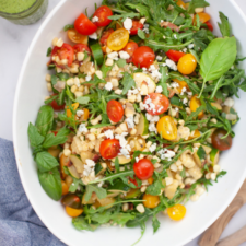 I can't get enough of this summer salad with bacon and corn. www.lillieeatsandtells.com