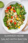 Summer Herb Salad with Bacon www.lillieeatsandtells.com