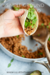 Simple ground turkey taco meat www.lillieeatsandtells.com