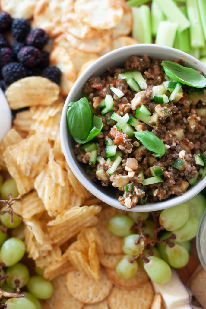 Serve this lentil dip with crackers or pita chips. www.lillieeatsandtells.com