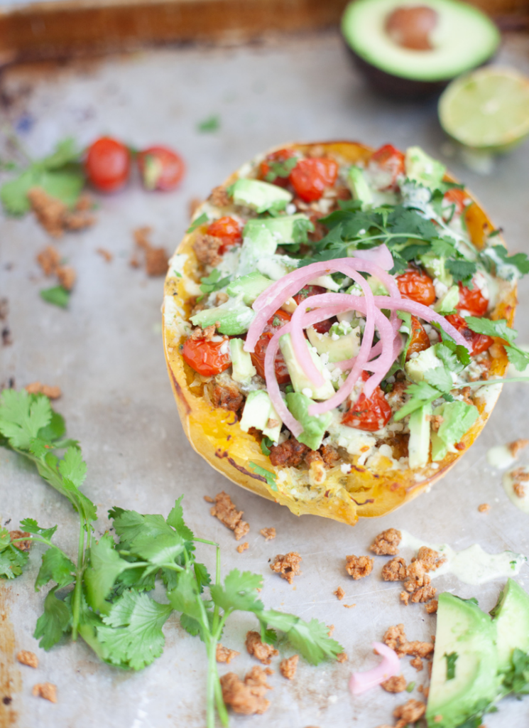 Quick and easy taco squash boats www.lillieeatsandtells.com