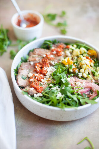 Steak and Arugula Salad Bowl