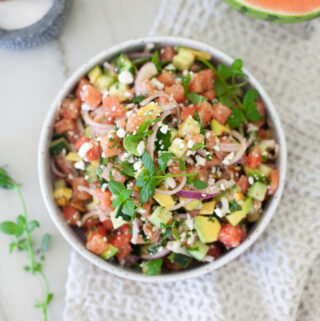 watermelon cucumber feta salad recipe found out www.lillieeatsandtells.com