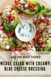macro friendly wedge salad with macro friendly creamy blue cheese dressing recipe by www.lillieeatsandtells.com